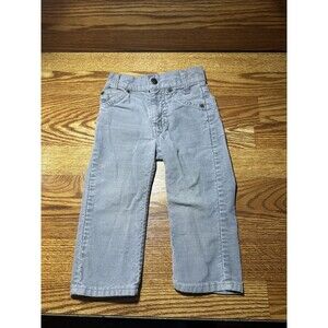 Vintage 90s Corduroy Little Levi's Boys Gray Wolfe Denim Jeans Size 2 Super Rare